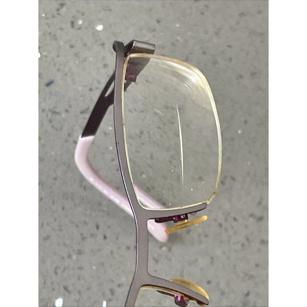 OKO by OKO B12 EYEGLASSES Frames ONLY 49-18-135 Paris France purple silver half